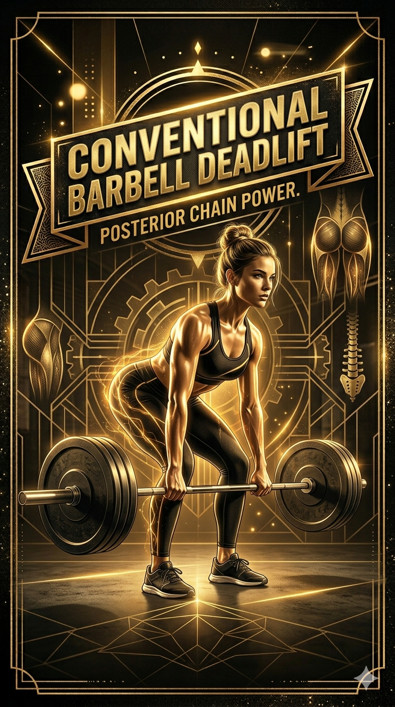 A girl was doing Conventional Barbell Deadlift